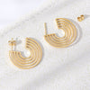 Stainless Steel Round Hoop Earrings for Women Circle Stud Earring Brincos Loop Earrings Jewelry BFF aretes de mujer