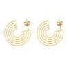 Stainless Steel Round Hoop Earrings for Women Circle Stud Earring Brincos Loop Earrings Jewelry BFF aretes de mujer
