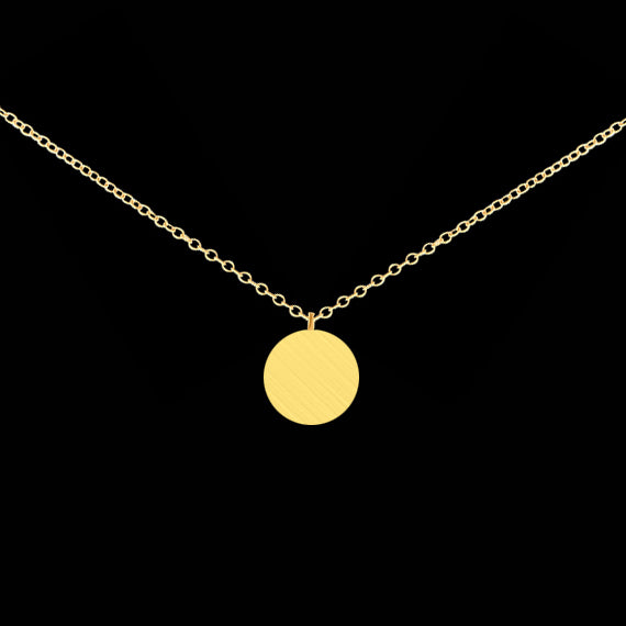 Stainless Steel Silver Colares Simple Karma Circle Pendant Gold Colar Geometric Chain Necklaces for Women Bridesmaid Gift