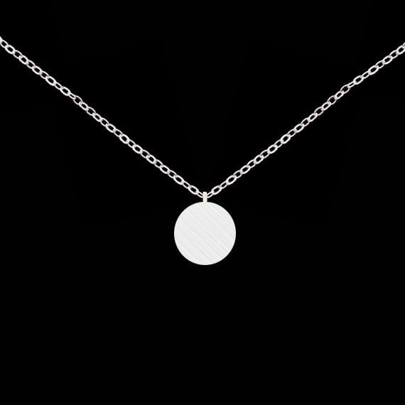 Stainless Steel Silver Colares Simple Karma Circle Pendant Gold Colar Geometric Chain Necklaces for Women Bridesmaid Gift