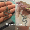Stainless Steel Snake Necklace For Women Animal Dangle Pendant Necklace Minimalist Style  Female Animal Jewelry Gift