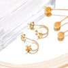 Stainless Steel Star Earrings Gold Color Korean Earrings For Women Lover Trendy Jewelry Accessories Gift  2022