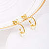 Stainless Steel Star Earrings Gold Color Korean Earrings For Women Lover Trendy Jewelry Accessories Gift  2022