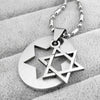 Stainless Steel  Style Star (Magen) Of David - Israel Jewish Rock Hexagram Pendant Necklaces For Men Cool Jewelry