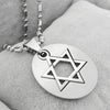Stainless Steel  Style Star (Magen) Of David - Israel Jewish Rock Hexagram Pendant Necklaces For Men Cool Jewelry