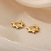 Stainless Steel Sun Flower Earrings For Women Gold Color Cute Hollow Floral Hoop Earrings 2023 Trend Jewelry brincos femme