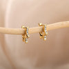 Stainless Steel Sun Flower Earrings For Women Gold Color Cute Hollow Floral Hoop Earrings 2023 Trend Jewelry brincos femme