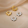 Stainless Steel Sun Flower Earrings For Women Gold Color Cute Hollow Floral Hoop Earrings 2023 Trend Jewelry brincos femme