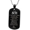 Stainless Steel To My Son From Mom Necklace I Love You Tag Pendant Necklace Key Chain Keyring