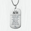 Stainless Steel To My Son From Mom Necklace I Love You Tag Pendant Necklace Key Chain Keyring