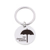 Stainless Steel Umbrella Academy Charm Necklace Cosplay Round Bead Chain Umbrella Woman Gift Letter Kpop Naszyjnik Jewelry
