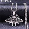 Stainless Steel Viking Beetle Chain Necklaces Women/Men Silver Color Pendant Necklace jewlery joyeria acero inoxidable N3696S02