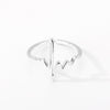 Stainless Steel Wave Rings For Women Gold Color ECG Ring Wedding Ring 2023 Jewelry Anillos Mujer Christmas Gift