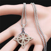 Stainless Steel Witchcraft Witch's Knot Geometry Long Chain Necklace for Men/Women Silver Color Jewelry bijoux femme N4273S02