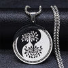 Stainless Steel Yin Yang Gossip Sun Moon Necklaces Chain for Women/Men Silver Color Necklaces Jewelry chaine collier N3624S02