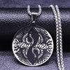 Stainless Steel Yin Yang Gossip Sun Moon Necklaces Chain for Women/Men Silver Color Necklaces Jewelry chaine collier N3624S02
