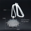Stainless Steel Yoga Flower of Life Chain Necklaces for Women Silver Color Choker Necklace Jewelry acier inoxydable N1191S02