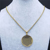 Stainless Steel Yoga Flower of Life Necklaces Pendants for Women/Men Long Gold Color Necklace Jewelry collier ras de cou N734S02