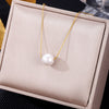 Stainless steel Selling Style Super Sweet  Pearl Pendants necklaces Jewelry Accessories For Women Party Gift
