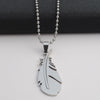 Stainless steel peacock feathers fallen angel wings feather necklace plant long leaves for ladies wedding charm pendant jewelry