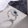 Star Adjustable Crystal Rings For Women 925 Stamp Silver Color Aesthetic Wedding Bride Jewelry Accessories