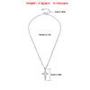 Star Cross Pendant Necklace Compass Silvery Punk Goth Y2k Egirl Choker Chain Neck Jewelry Hip Pop Accessories