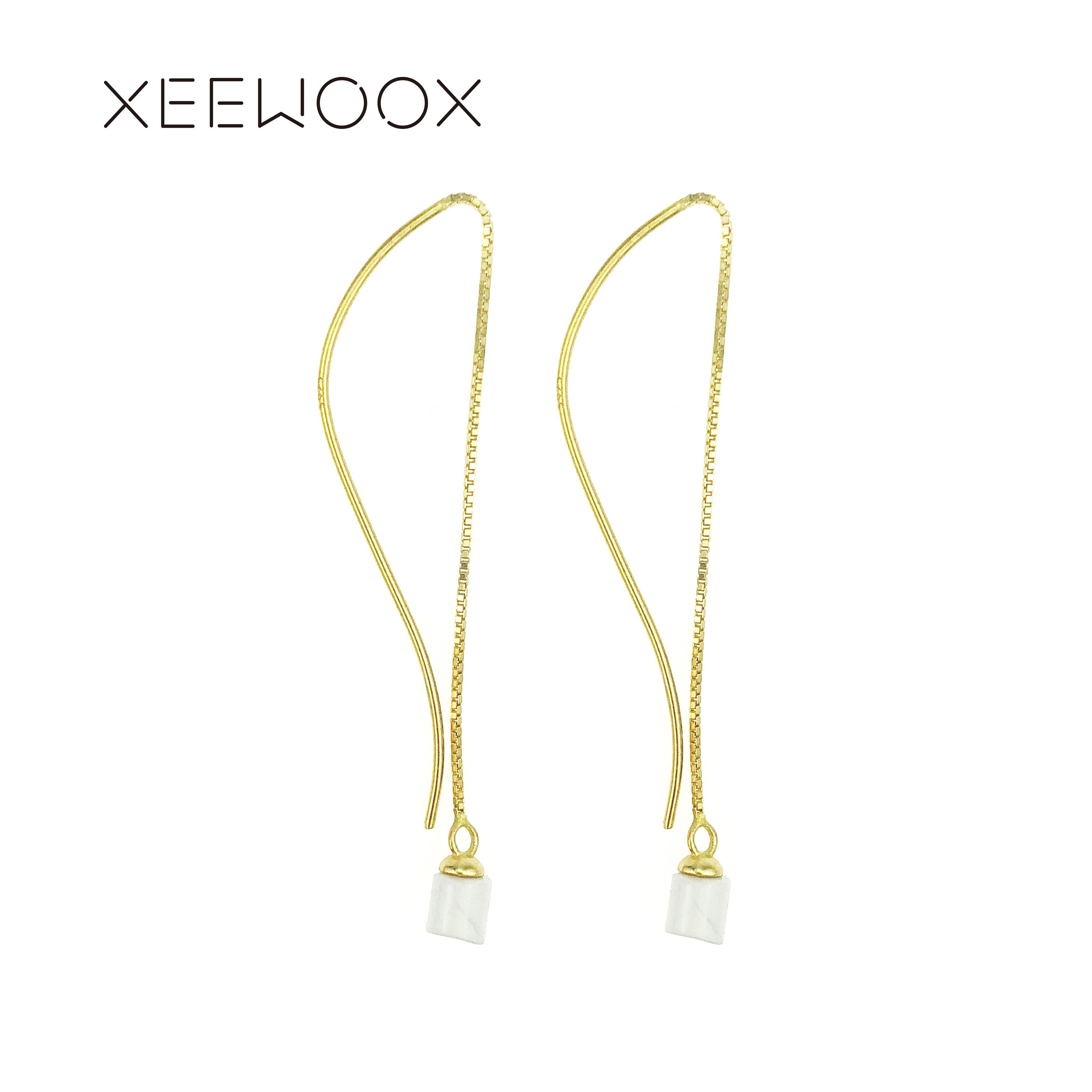 Star Designer Drop Earrings Long Ear Line Earrings 925 Sterling Silver Jewelry Fashion Week Creative Gift