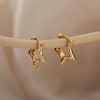 Star Earrings For Women Stainless Steel Hollow Star Hoop Earring 2023 Trend Cute Charm Couple Jewerly Gift Brincos bijoux femme