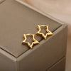 Star Earrings For Women Stainless Steel Hollow Star Hoop Earring 2023 Trend Cute Charm Couple Jewerly Gift Brincos bijoux femme