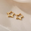 Star Earrings For Women Stainless Steel Hollow Star Hoop Earring 2023 Trend Cute Charm Couple Jewerly Gift Brincos bijoux femme