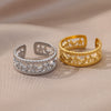 Star Moon Rings for Women Open Adjustable Double Layers Stainless Steel Ring Vintage Series Aesthetic Wedding Jewelry anillos