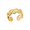 Star Moon Rings for Women Open Adjustable Double Layers Stainless Steel Ring Vintage Series Aesthetic Wedding Jewelry anillos