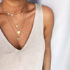 Star Necklace Pendant Clavicle Necklace Chain Vintage Star Crescent Four -layer Necklace Jewelry Women's Neck Chain цепочка