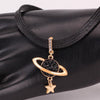Star Pendant Necklace Female Black Leather Chain Clavicle Choker Necklace Gifts