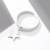 Star Rings For Women 2022 Stainless Steel Adjustable Couple Female Ring for Finger Boho Jewelry Gift
