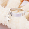Star Rings For Women 2022 Stainless Steel Adjustable Couple Female Ring for Finger Boho Jewelry Gift