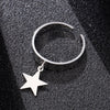 Star Rings For Women 2022 Stainless Steel Adjustable Couple Female Ring for Finger Boho Jewelry Gift