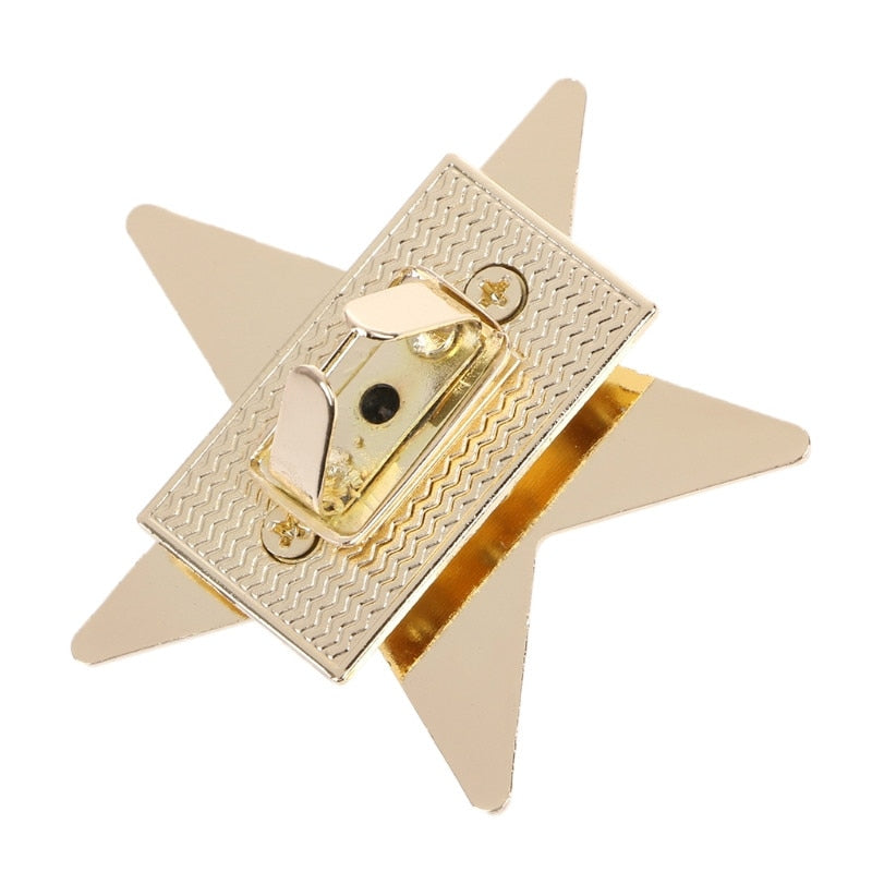 Star Shape Turn Twist Lock Metal Clasp For Shoulder Bag Handbag Purse Decor DIY Craft Hardware Bag Accessories Materials