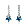 Star Shine Clear CZ 925 Sterling Silver Star Push-Back Women Stud Earrings Fashion Glamour Austrian Crystal Jewelry