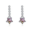Star Shine Clear CZ 925 Sterling Silver Star Push-Back Women Stud Earrings Fashion Glamour Austrian Crystal Jewelry