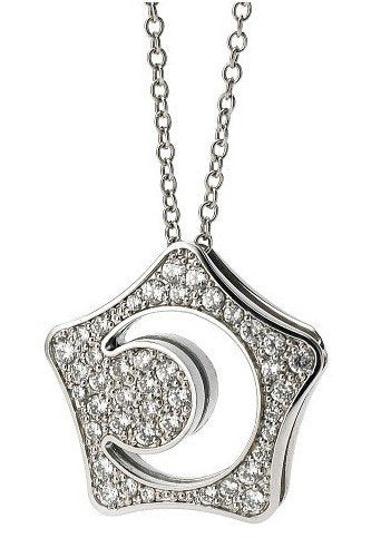 Star moon AAAA+ rhinestones crystal necklace weater chain jewelry  quality trendy women girl TV lovers gifts