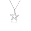 Star of David Pendant Necklace for Men Women Stainless Steel Crystal Hollow Star Necklace Choker Chain Vintage Jewelry Mujer
