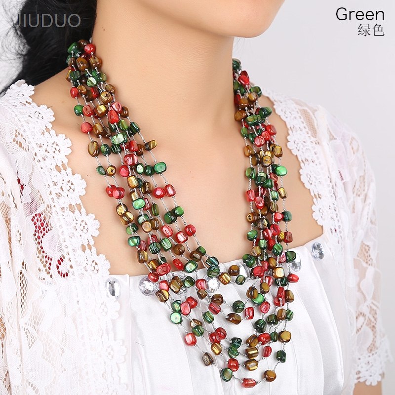 Starry Pebble Necklace for women Colorful Colorful Stone Necklaces Lively Charm Jewellery direct package mail