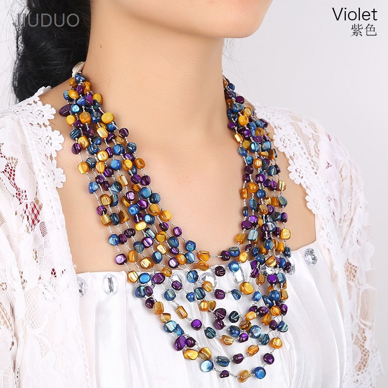 Starry Pebble Necklace for women Colorful Colorful Stone Necklaces Lively Charm Jewellery direct package mail