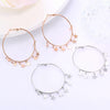 Stars Tassel Hoop Earrings Stainless Steel Big Exaggeration Geometric Circle Rose Gold For Women Jewelry Orecchini Party