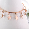 Stars Tassel Hoop Earrings Stainless Steel Big Exaggeration Geometric Circle Rose Gold For Women Jewelry Orecchini Party