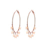 Stars Tassel Hoop Earrings Stainless Steel Big Exaggeration Geometric Circle Rose Gold For Women Jewelry Orecchini Party