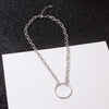 Statement Big Circle Clavicle Chains Necklace For Women Punk Simple Short Chokers Collares Party Jewelry  Men's Gift