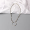 Statement Big Circle Clavicle Chains Necklace For Women Punk Simple Short Chokers Collares Party Jewelry  Men's Gift