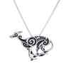 Statement Bijoux Running Greyhound Necklace Hound Galgo Dog Silver Pendant Long Necklace Charm Choker Halloween Gift